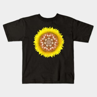 Sunflower Mandala Pattern Kids T-Shirt